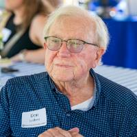 Former Grand Valley President Don Lubbers sitting down